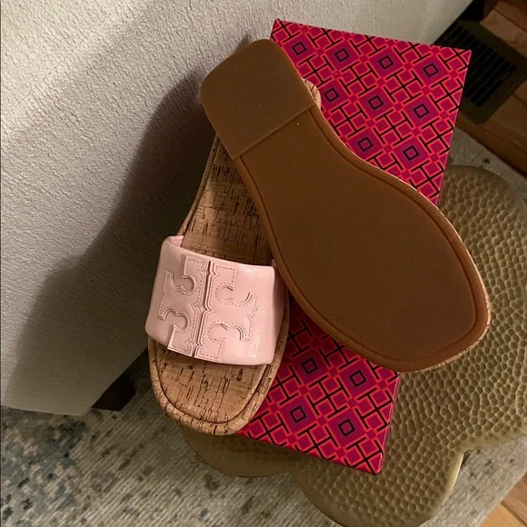 Tory Burch Petunia Pink Slide Sandals - Picture 3 of 6